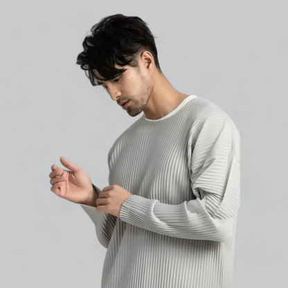 Aldamar - Moderne Herenpullover met Geribbeld Ontwerp