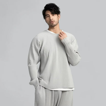Aldamar - Moderne Herenpullover met Geribbeld Ontwerp