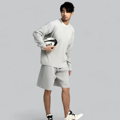 Aldamar - Moderne Herenpullover met Geribbeld Ontwerp