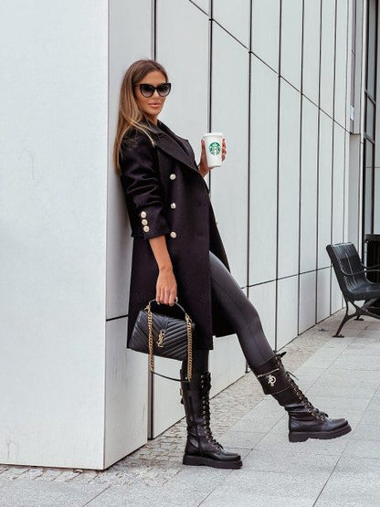 Double-Breasted Wool-Blend Coat | Tailored Fit | Elegant & Warm