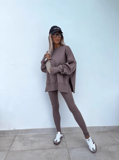 Oversized Lounge Set | Ultra-Soft Sweatshirt and Stretch Leggings