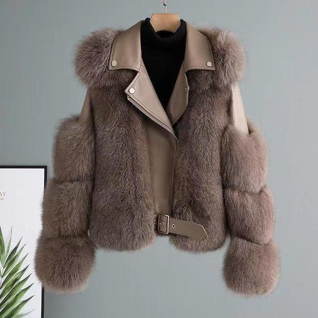 Faux Fur Biker Jacket | Luxe Layering Piece | Belted Design | Winter Glam