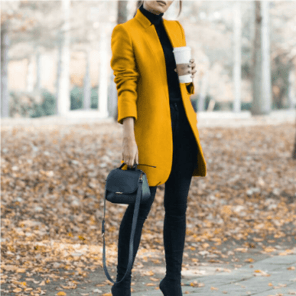 Minimalist Longline Coat | Open Front | Tailored Silhouette