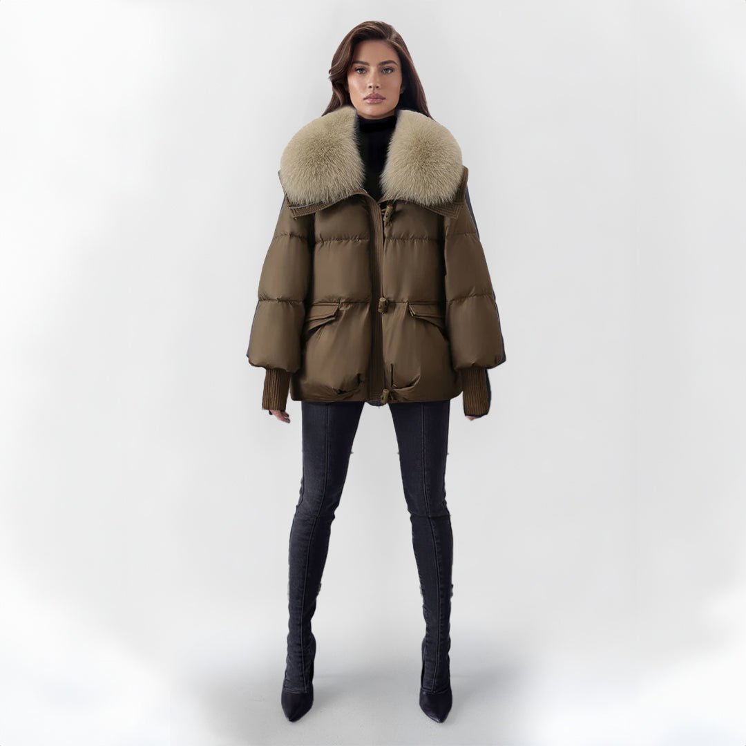 Luxe Puffer Jacket with Faux Fur Collar | Warm & Stylish | Winter Essential