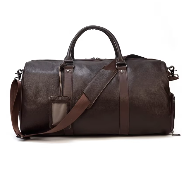 Men’s Faux Leather Duffle Bag | Travel Weekender | Large Capacity Carryall