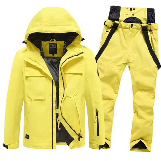 Men's Waterproof Ski Jacket & Pants Set | Insulated Snow Gear | Windproof Winter Outerwear