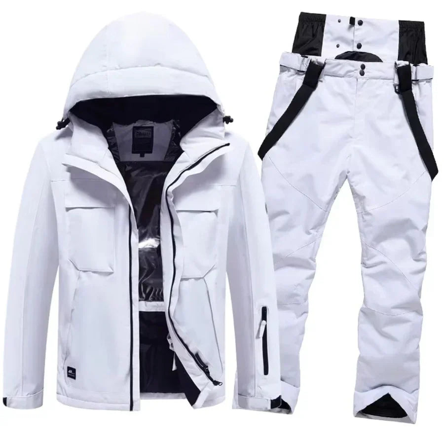 Men's Waterproof Ski Jacket & Pants Set | Insulated Snow Gear | Windproof Winter Outerwear