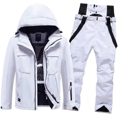 Men's Waterproof Ski Jacket & Pants Set | Insulated Snow Gear | Windproof Winter Outerwear