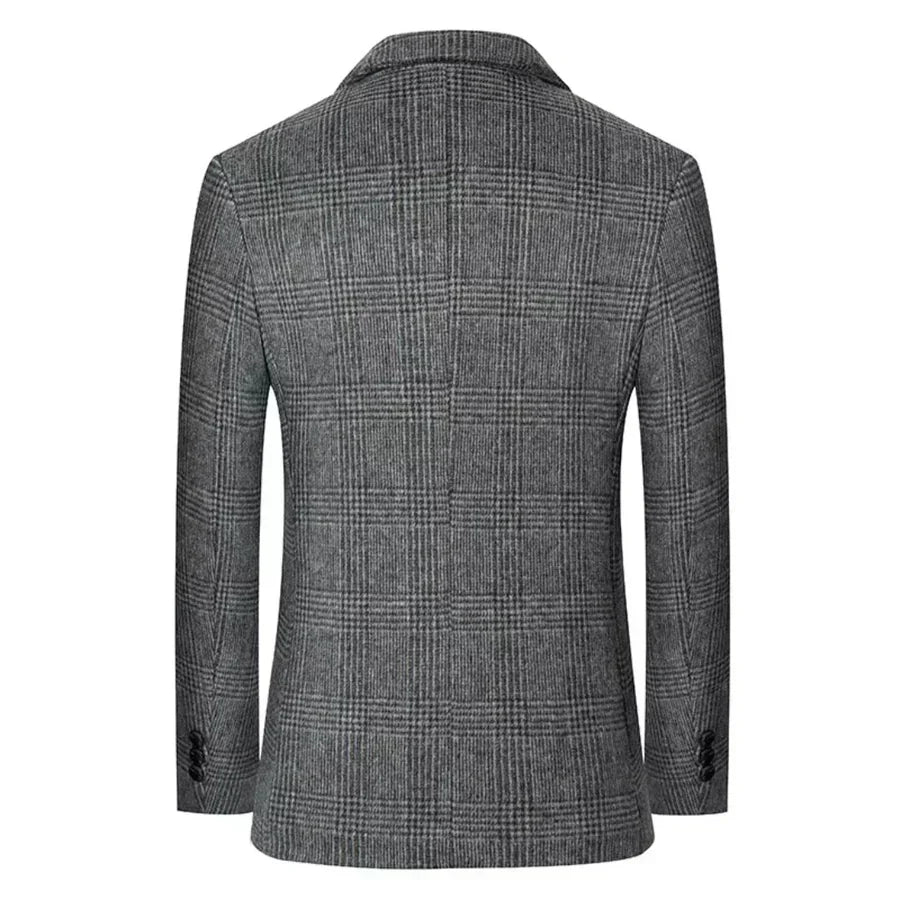 Men’s Plaid Blazer | Classic Two-Button Jacket | Tailored Smart Casual Look