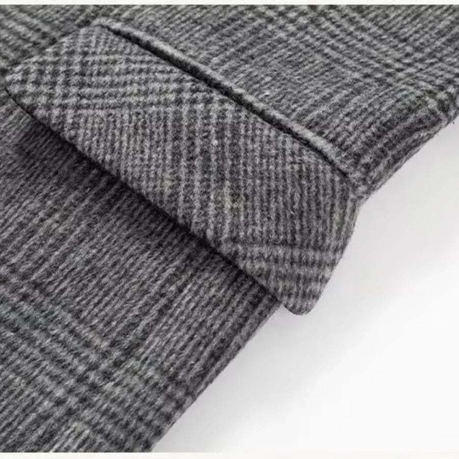Men’s Plaid Blazer | Classic Two-Button Jacket | Tailored Smart Casual Look