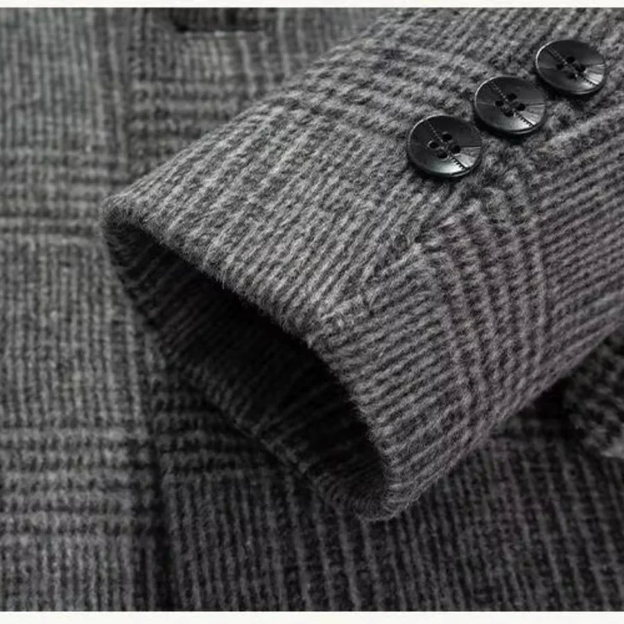 Men’s Plaid Blazer | Classic Two-Button Jacket | Tailored Smart Casual Look