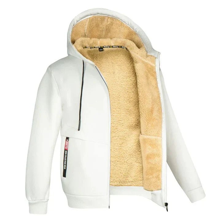 Men's Sherpa-Lined Zip Hoodie | Ultra-Soft Fleece | Warm & Casual