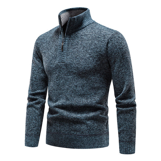 Men’s Half-Zip Sweater | Knitted Pullover with Stand Collar | Warm Casual Canada