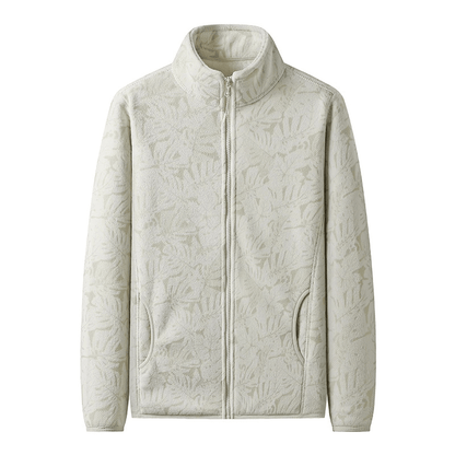Floral Fleece Zip-Up Jacket | Soft & Warm | Stylish Design