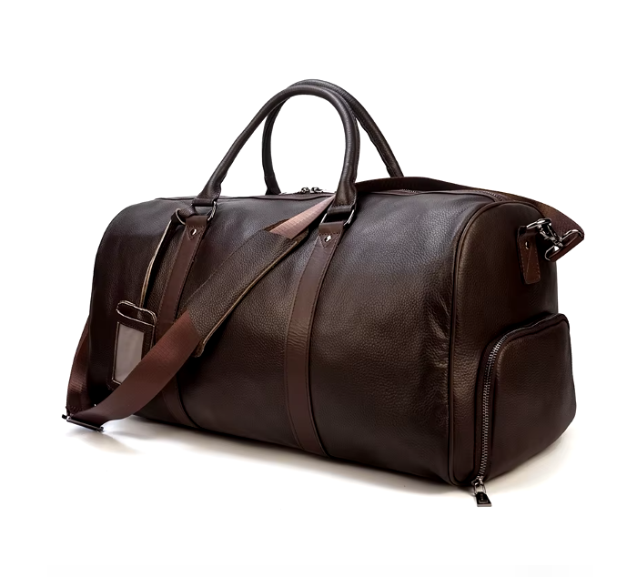 Men’s Faux Leather Duffle Bag | Travel Weekender | Large Capacity Carryall