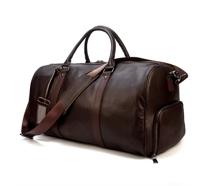 Men’s Faux Leather Duffle Bag | Travel Weekender | Large Capacity Carryall