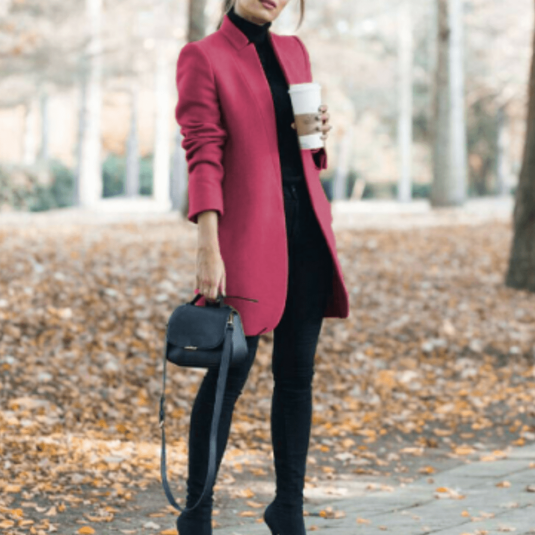Minimalist Longline Coat | Open Front | Tailored Silhouette