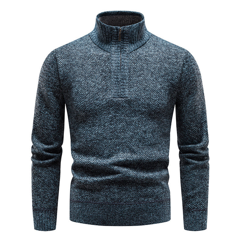 Men’s Half-Zip Sweater | Knitted Pullover with Stand Collar | Warm Casual Canada