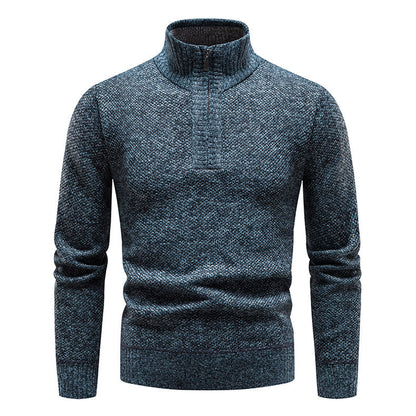 Men’s Half-Zip Sweater | Knitted Pullover with Stand Collar | Warm Casual Canada