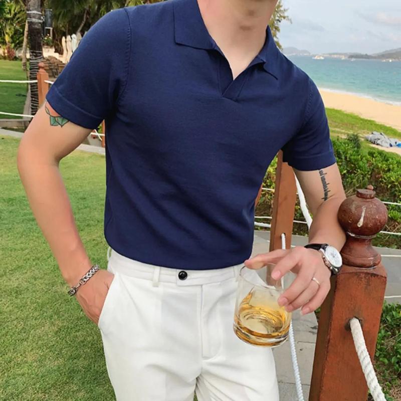 Men's Slim Polo Shirt | Stretch Knit | Casual Summer Essential