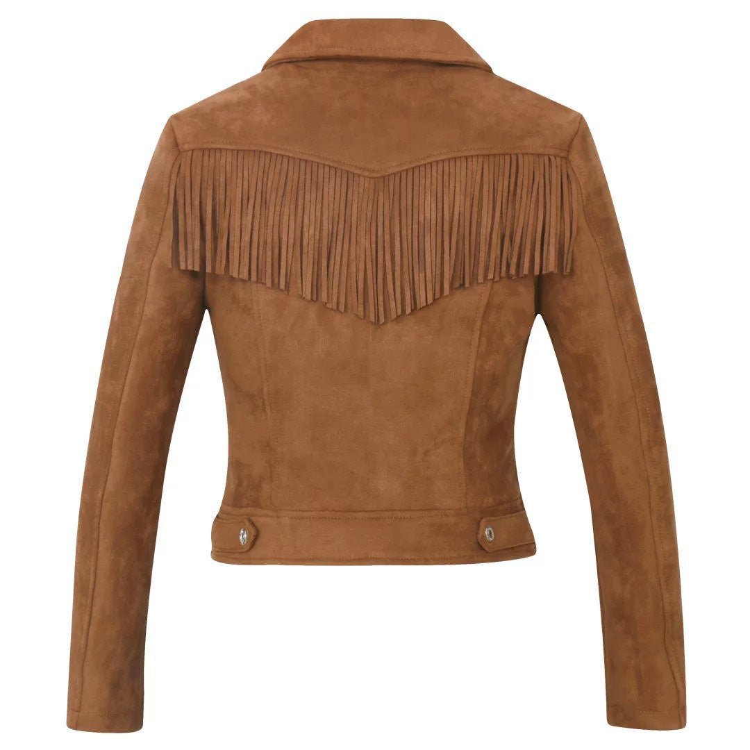 Fringe Suede Jacket | Western-Inspired Style | Faux Suede | Statement Outerwear