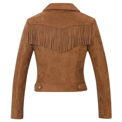 Fringe Suede Jacket | Western-Inspired Style | Faux Suede | Statement Outerwear