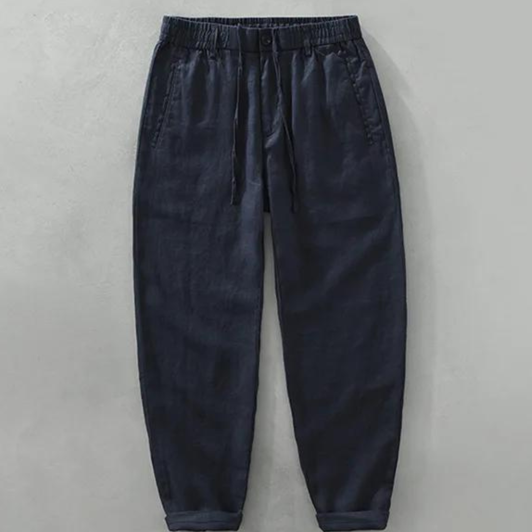 Relaxed Linen-Blend Jogger Pants | Drawstring Waist | Casual Summer Fit