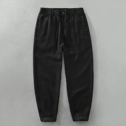 Relaxed Linen-Blend Jogger Pants | Drawstring Waist | Casual Summer Fit