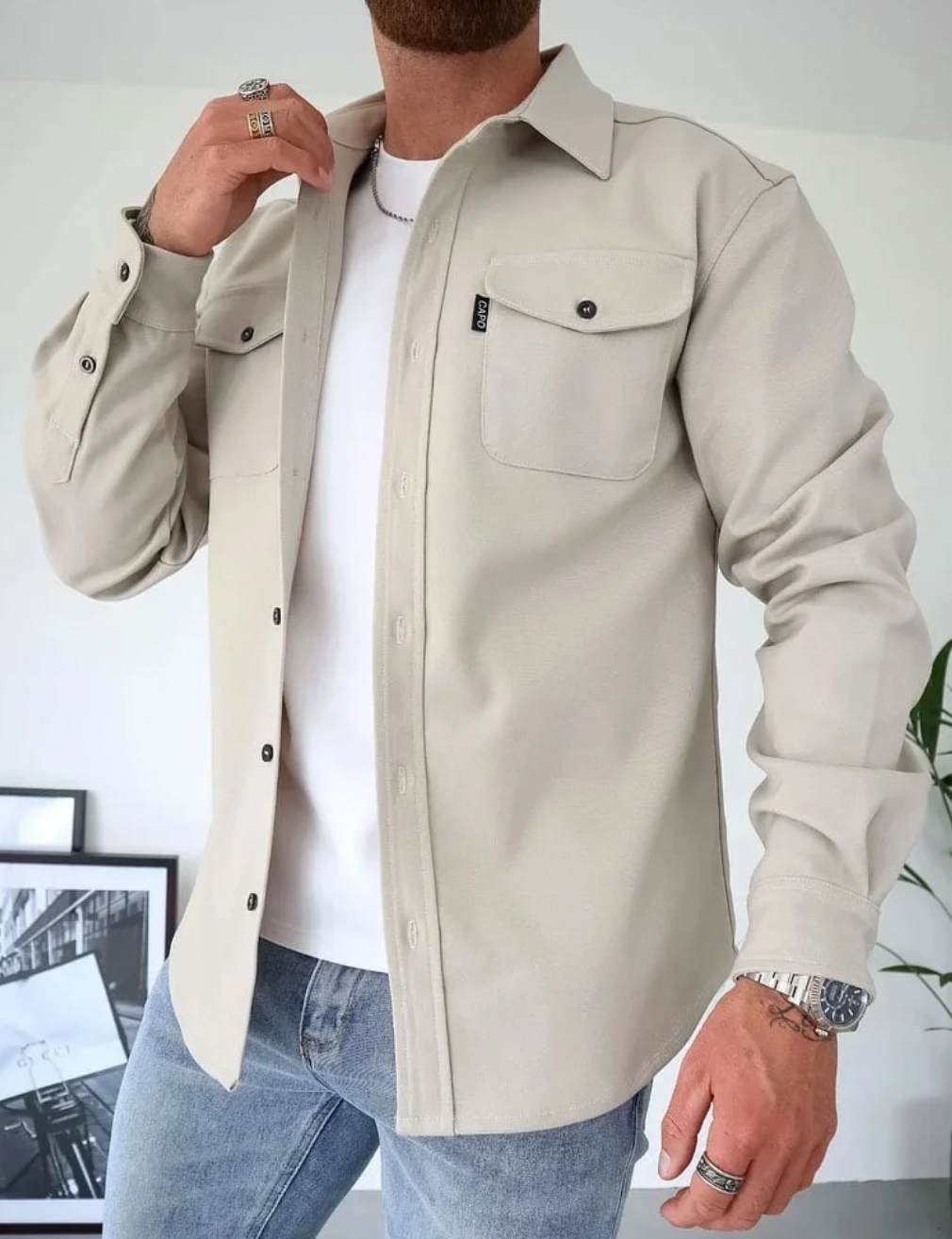 Men’s Overshirt Jacket | Button-Up | Casual Layering Piece