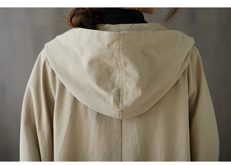 Oversized Hooded Coat | Relaxed Fit | Lightweight Cotton Blend | Casual Layer