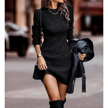 Women's Ribbed Knit Bodycon Dress | Long Sleeve Sweater Dress | Fall Winter Party Outfit