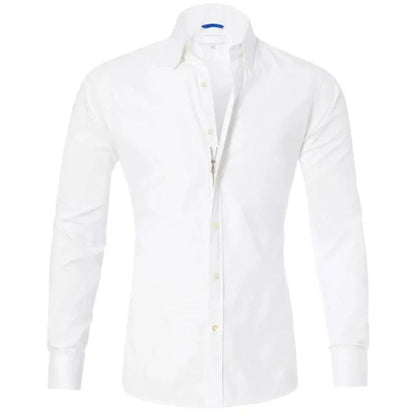 Men’s Stretch Cotton Dress Shirt | Classic Fit Button-Down | Everyday Office Shirt