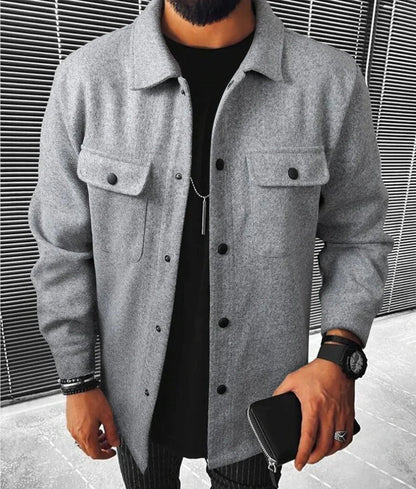 Men’s Overshirt Jacket | Structured Snap-Front Shirt Jacket | Midweight Casual Layer
