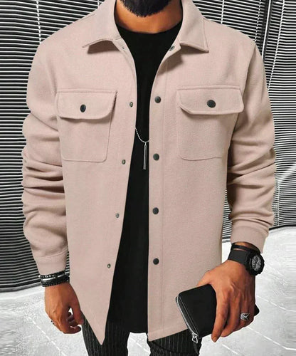Men’s Overshirt Jacket | Structured Snap-Front Shirt Jacket | Midweight Casual Layer