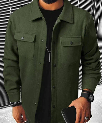 Men’s Overshirt Jacket | Structured Snap-Front Shirt Jacket | Midweight Casual Layer