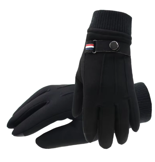 Men’s Fleece Winter Gloves | Touchscreen-Compatible | Knit Cuff & Thermal Lining