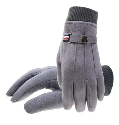 Men’s Fleece Winter Gloves | Touchscreen-Compatible | Knit Cuff & Thermal Lining