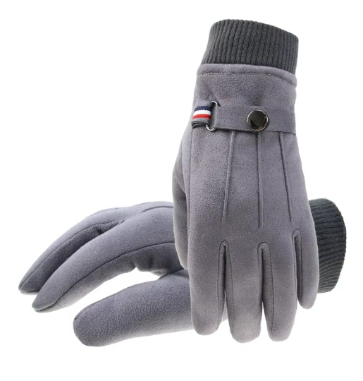 Men’s Fleece Winter Gloves | Touchscreen-Compatible | Knit Cuff & Thermal Lining