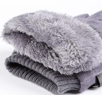 Men’s Fleece Winter Gloves | Touchscreen-Compatible | Knit Cuff & Thermal Lining