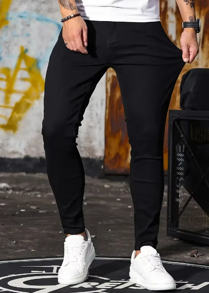 Men's Skinny Stretch Jeans | Light Wash Denim | Tapered Fit