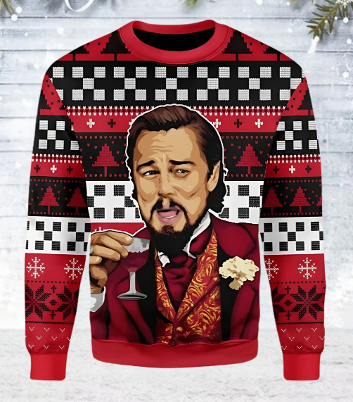 Funny Holiday Sweater | Printed Knit Pullover | Winter Party Novelty Top