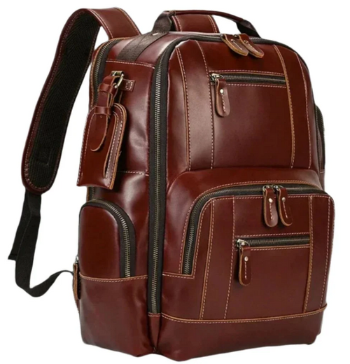 Men’s Leather Backpack | Vintage Laptop Bag | Travel & Work Daypack