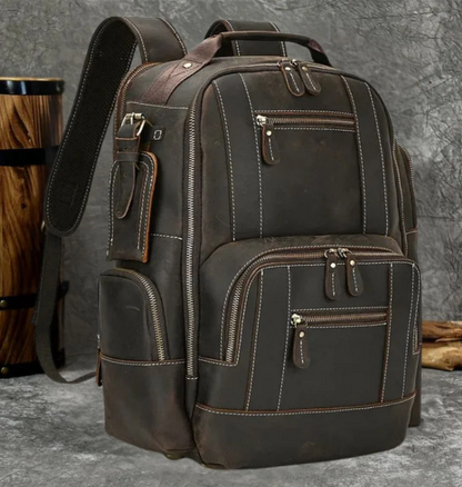 Men’s Leather Backpack | Vintage Laptop Bag | Travel & Work Daypack