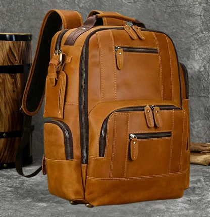 Men’s Leather Backpack | Vintage Laptop Bag | Travel & Work Daypack