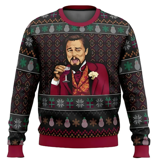 Funny Holiday Sweater | Printed Knit Pullover | Winter Party Novelty Top