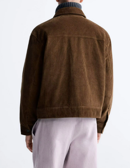 Corduroy Overshirt Jacket | Boxy Fit | Button-Front Design