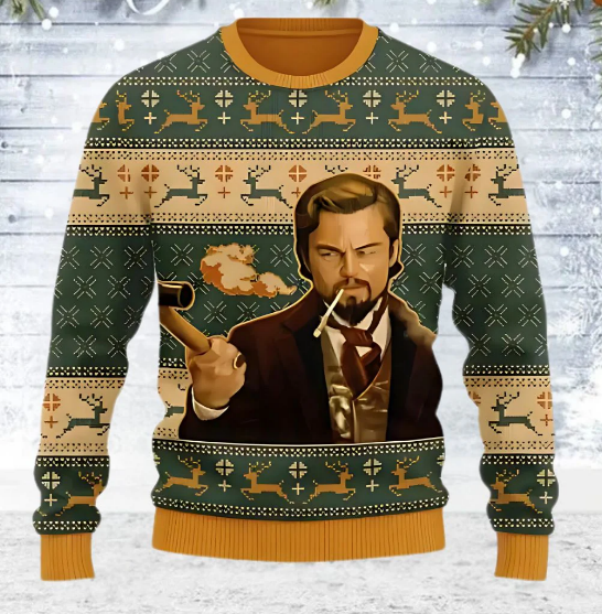 Funny Holiday Sweater | Printed Knit Pullover | Winter Party Novelty Top