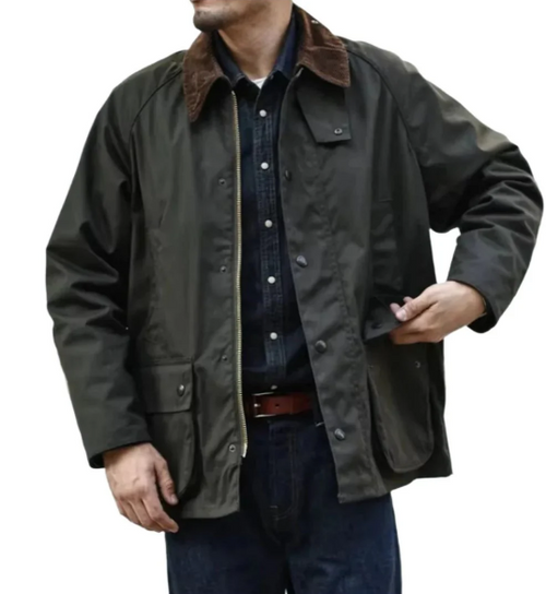 Men's Waxed Cotton Field Jacket | Weather-Resistant Outdoor Layer