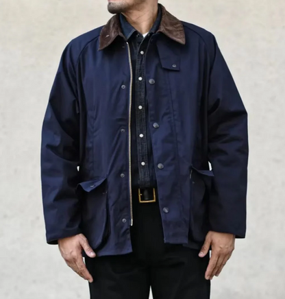 Men's Waxed Cotton Field Jacket | Weather-Resistant Outdoor Layer