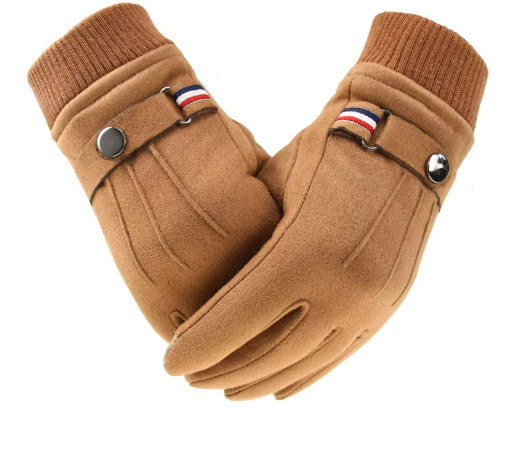 Men’s Fleece Winter Gloves | Touchscreen-Compatible | Knit Cuff & Thermal Lining